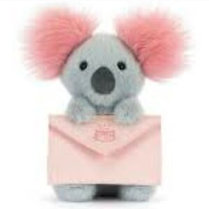 Jellycat Koala With Message 7.9x4.7x4.3" Soft & Plush BNWT Authentic